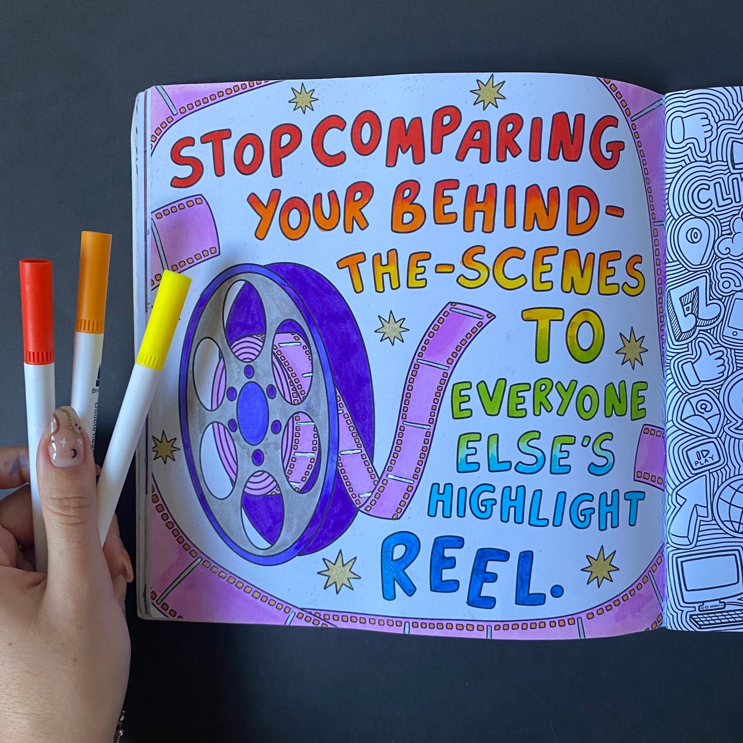 Messages to My Younger Self Colouring Book