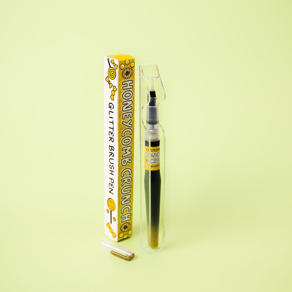 🍯Honeycomb Crunch Glitter Brush Pen