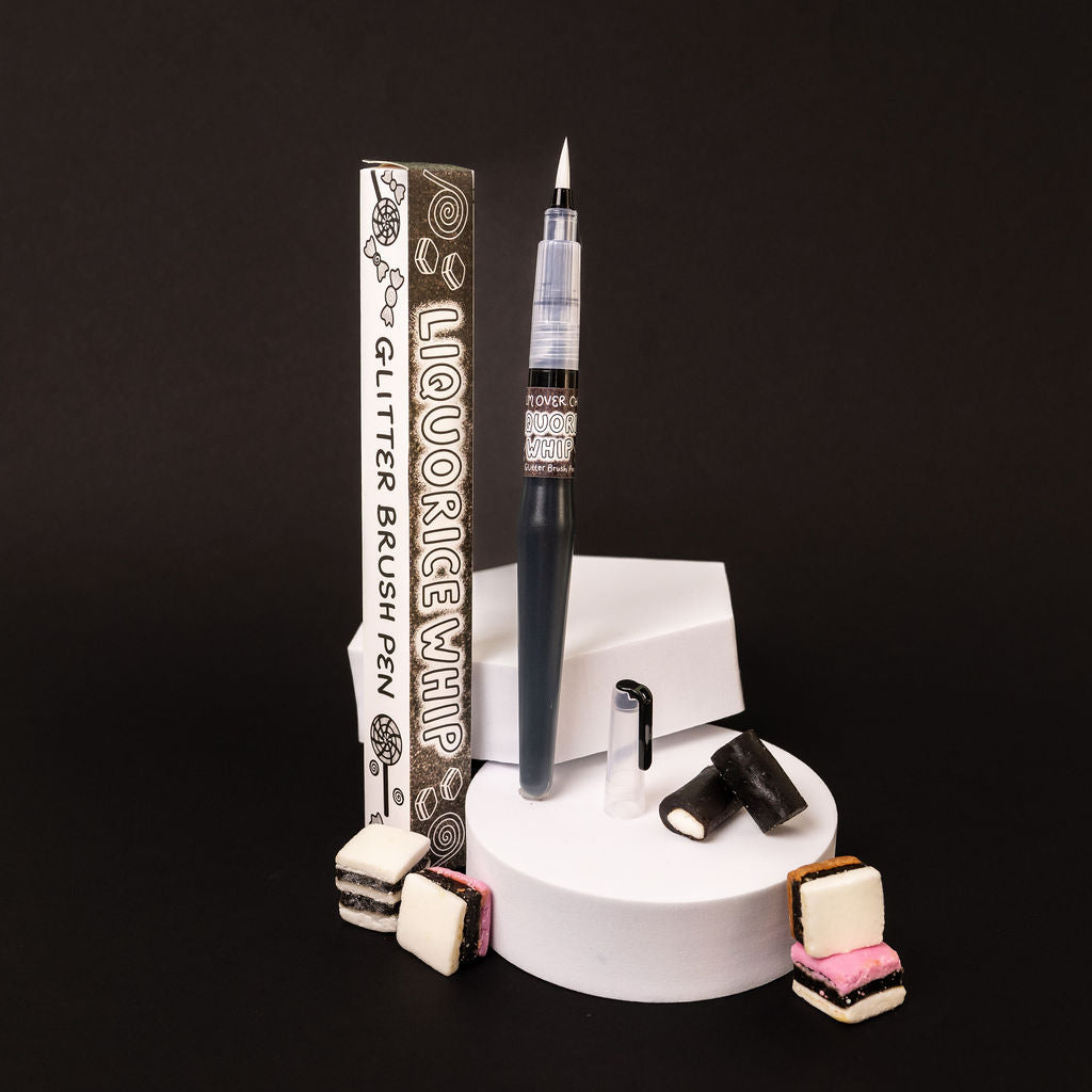 🍭 Liquorice Whip Glitter Brush Pen