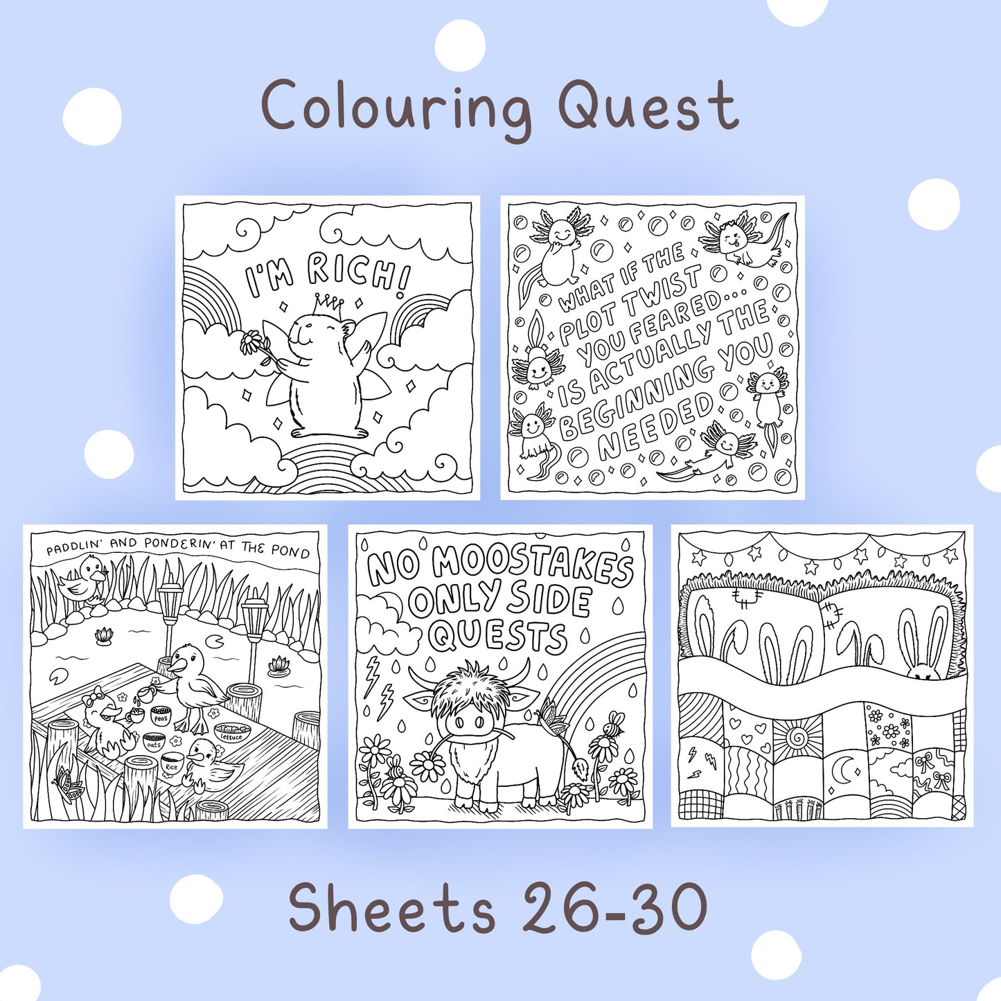 Colouring Quest Sheets #26-30 (Blending Paper)