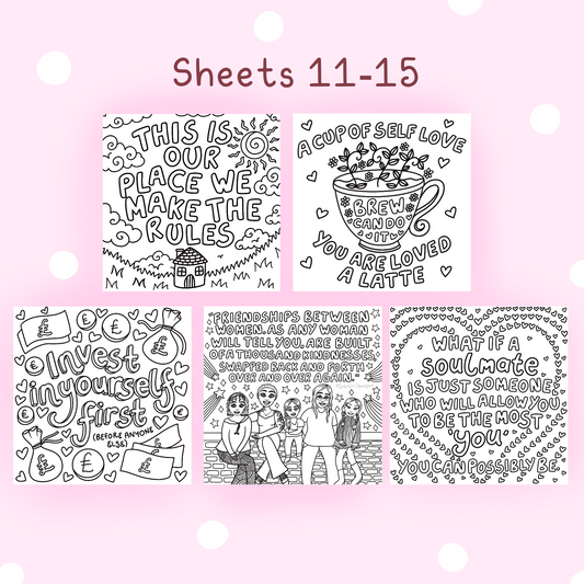 Self Love Sheets #11-15💌