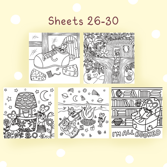 Butter the Mouse Sheets #26-30 🐭