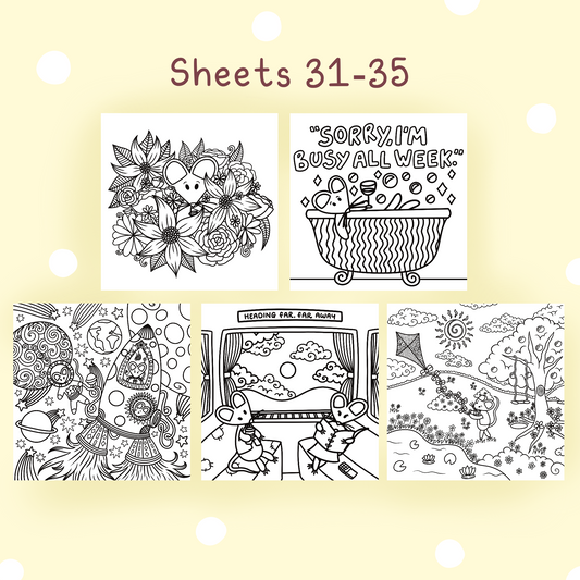 Butter the Mouse Sheets #31-35 🐭