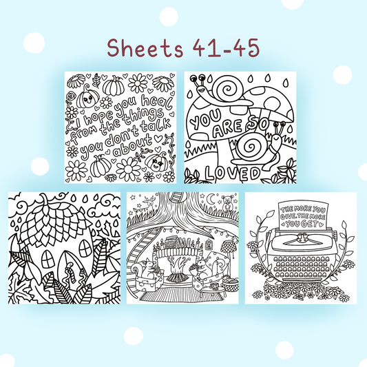 Cosy Autumnal Sheets #41-45 🍁