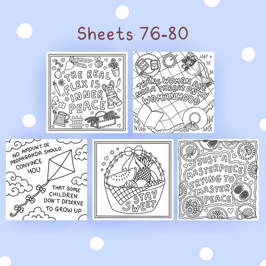 Fruit x Human Rights Sheets #76-80 🍓