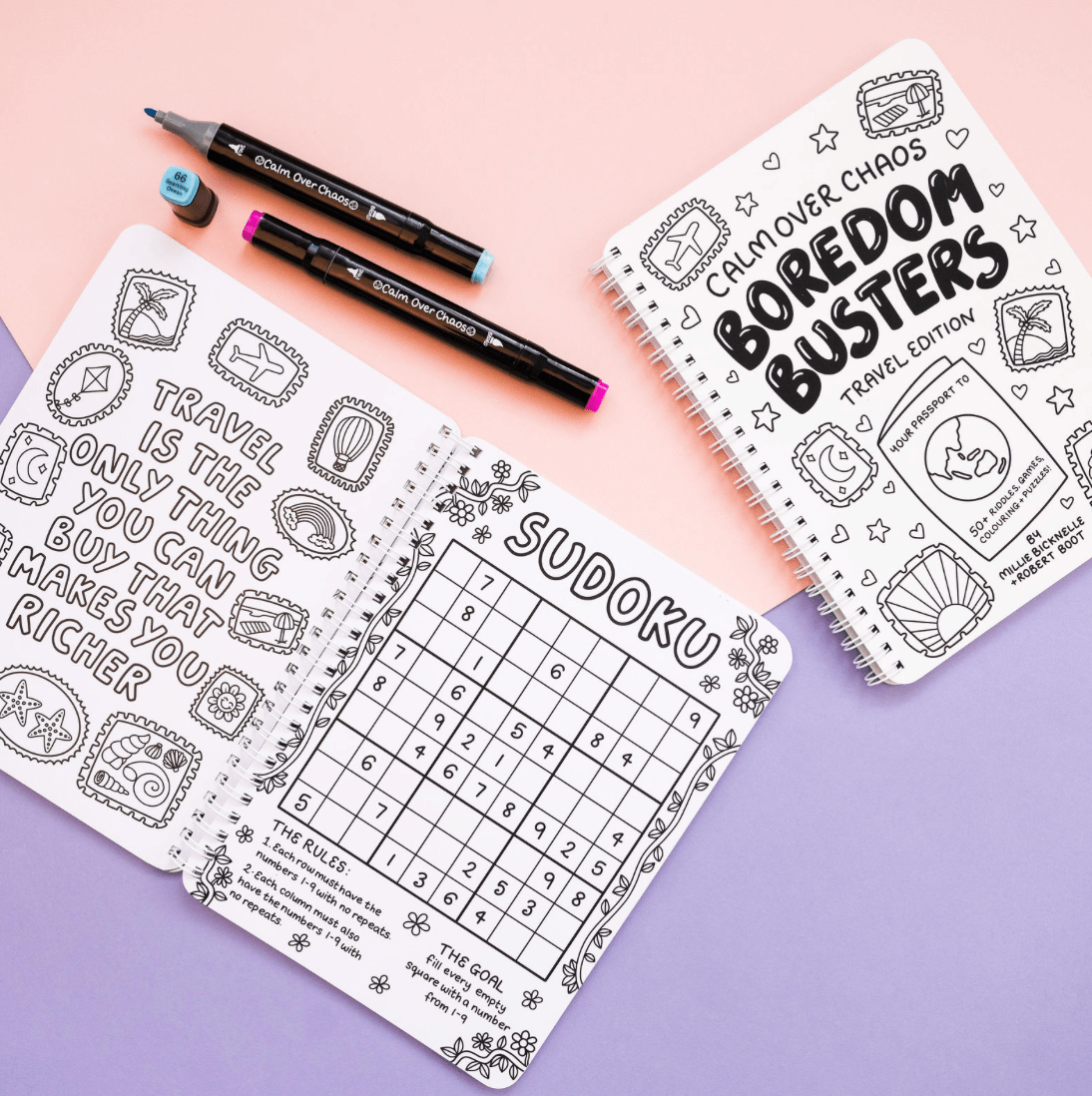 Boredom Busters Travel Activity Book!🏝️ - calmoverchaosltd