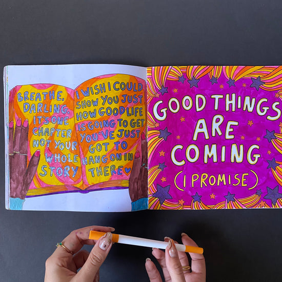 Messages to My Younger Self Colouring Book calmoverchaosltd