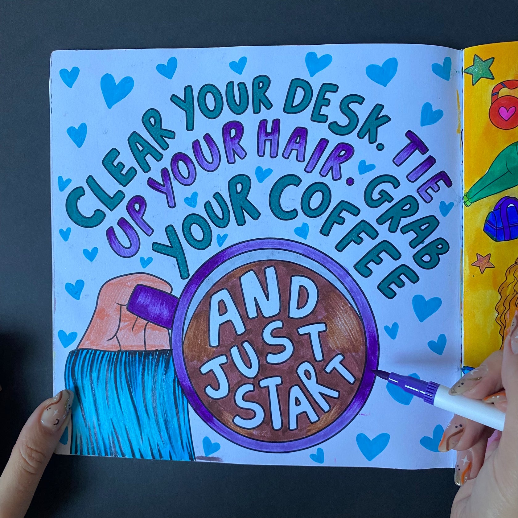 Messages to My Younger Self Colouring Book calmoverchaosltd