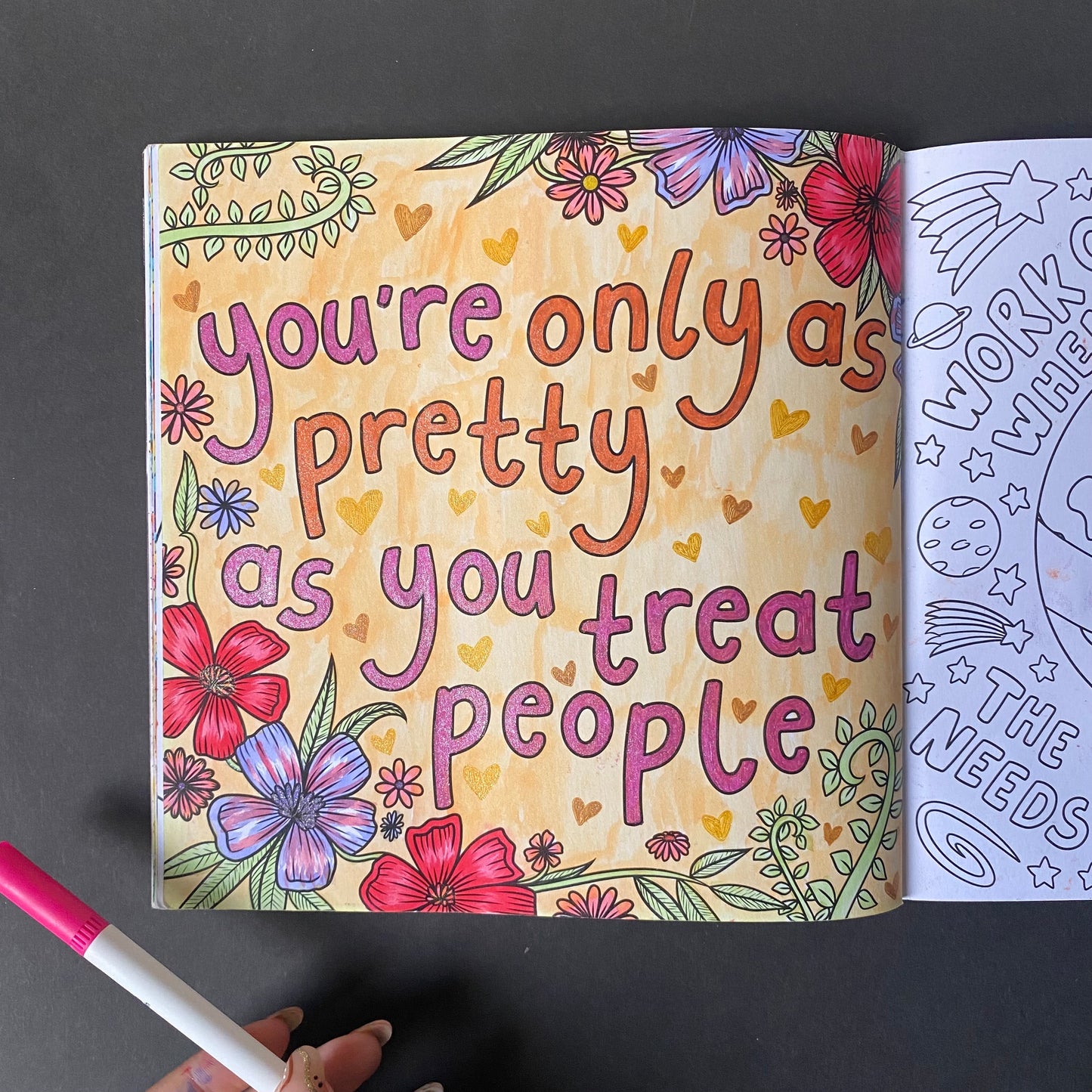 Messages to My Younger Self Colouring Book