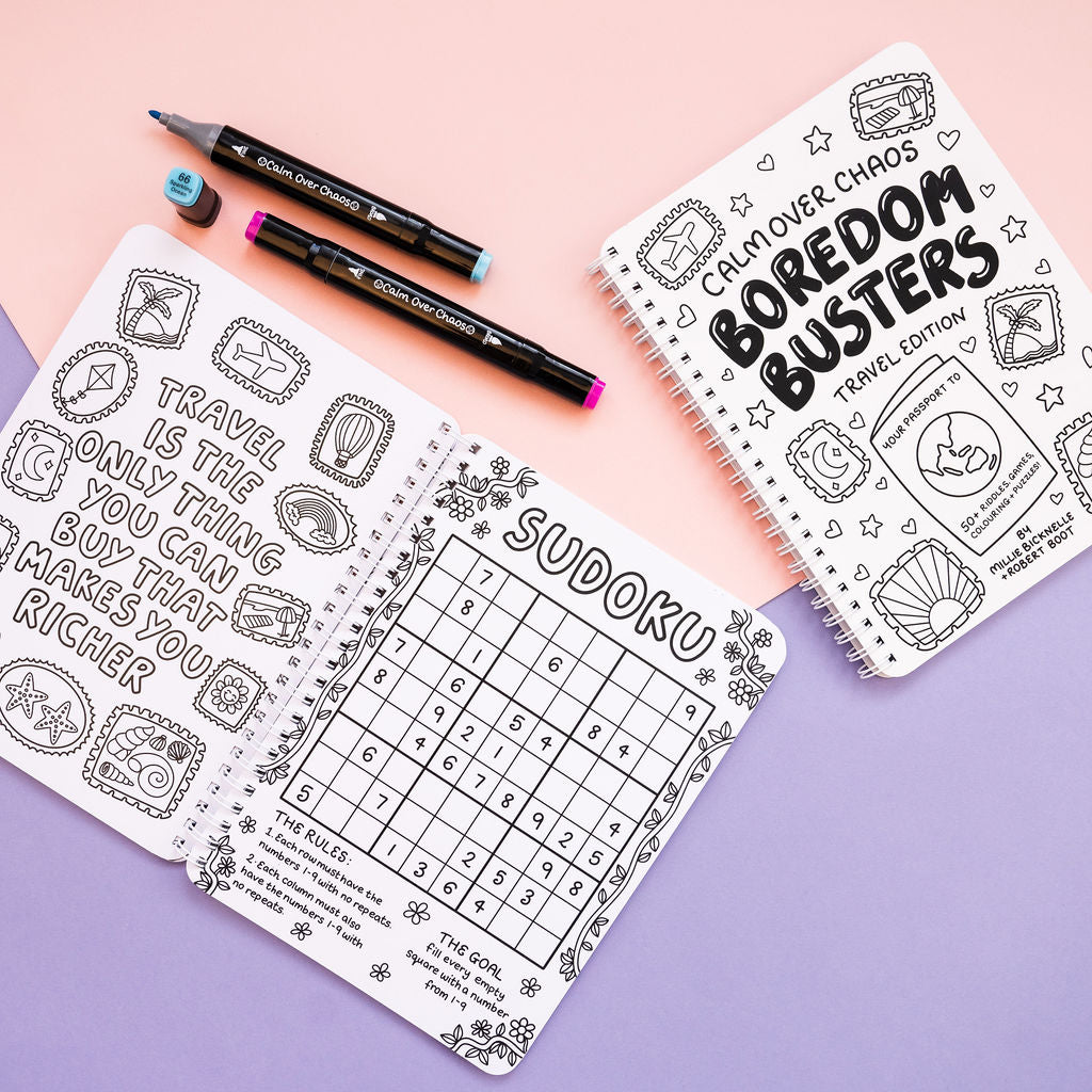 PREORDER - Boredom Busters Travel Activity Book!🏝️