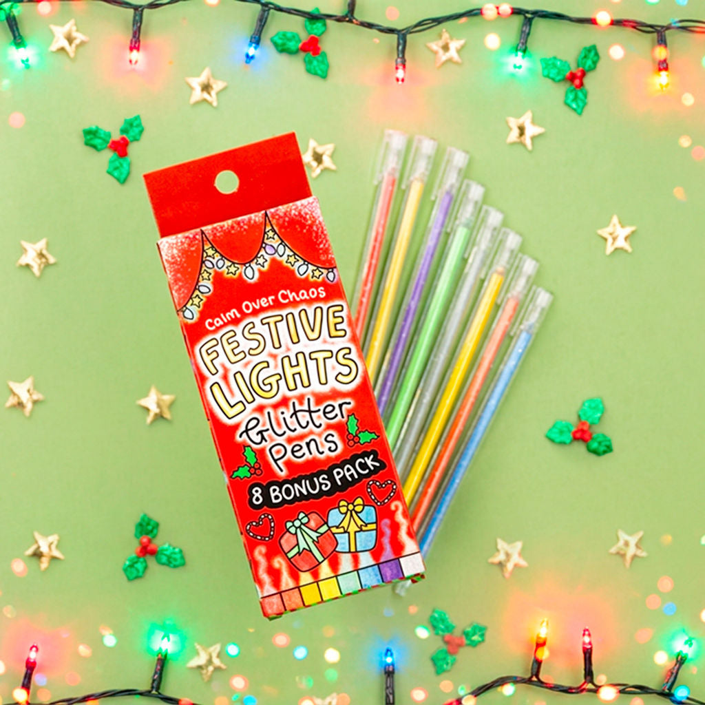 Festive Lights Glitter Pens - PREORDER