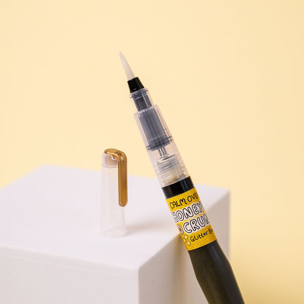 🍯Honeycomb Crunch Glitter Brush Pen