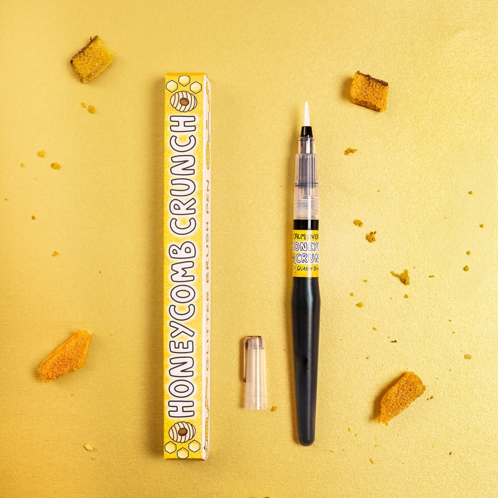 🍯Honeycomb Crunch Glitter Brush Pen