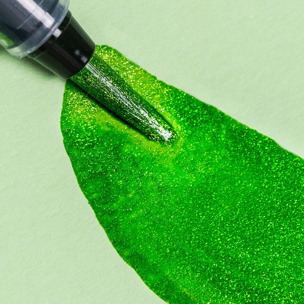 🍋‍🟩Lime Sours Glitter Brush Pen