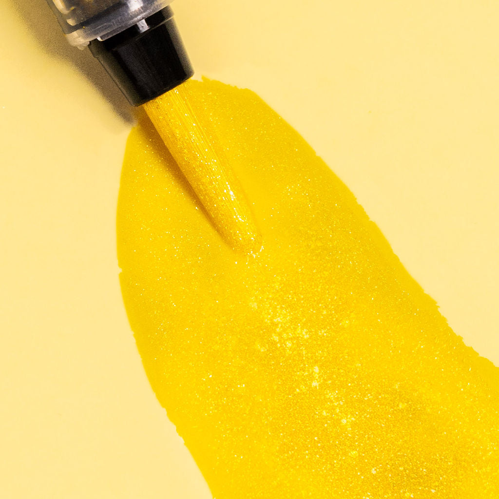 🍋 Lemon Sherbet Glitter Brush Pen
