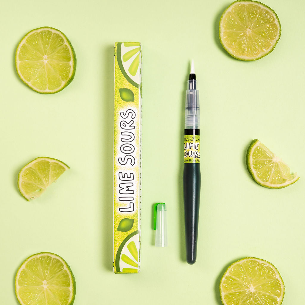 🍋‍🟩Lime Sours Glitter Brush Pen