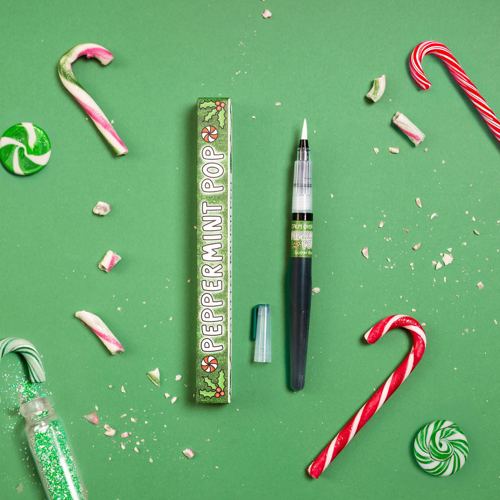 🌲Peppermint Pop Glitter Brush Pen