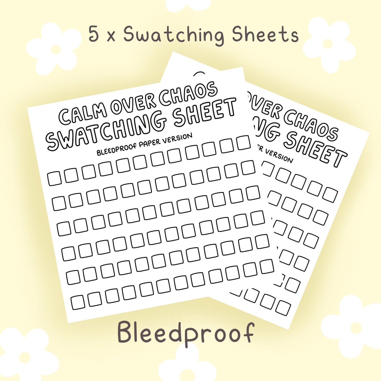 Bleedproof Swatching Sheets