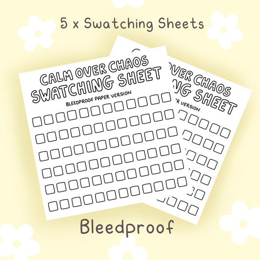 Bleedproof Swatching Sheets