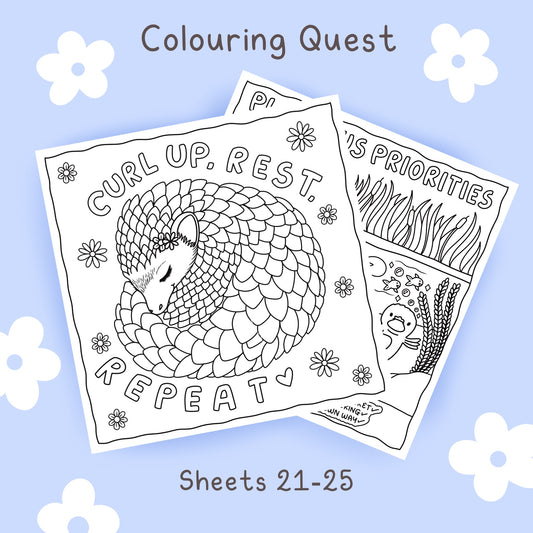 Colouring Quest Sheets #21-25