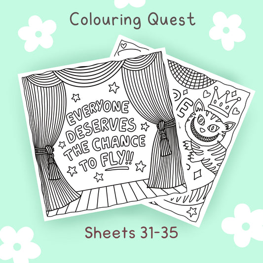 Colouring Quest Sheets #31-35 (Blending Paper)