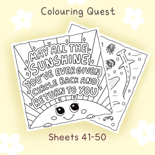 Colouring Quest Sheets #41-50