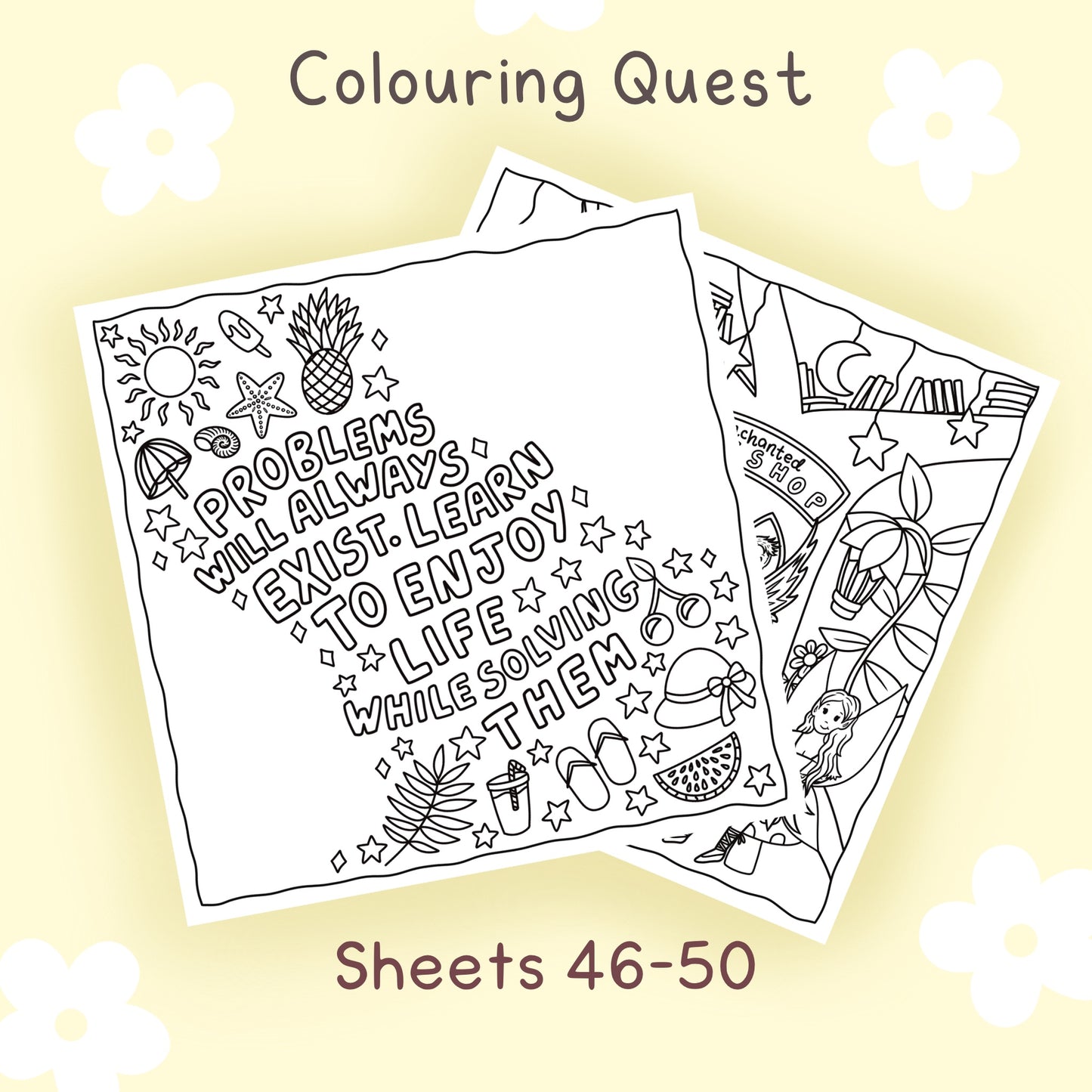 Colouring Quest Sheets #46-50 (Blending Paper)