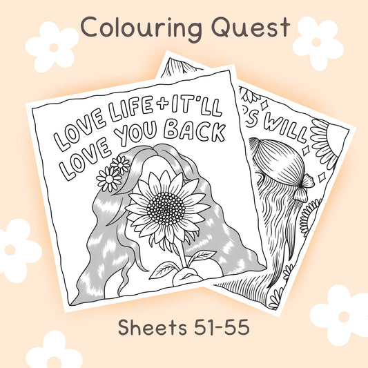 Colouring Quest Sheets #51-55 (Blending Paper)