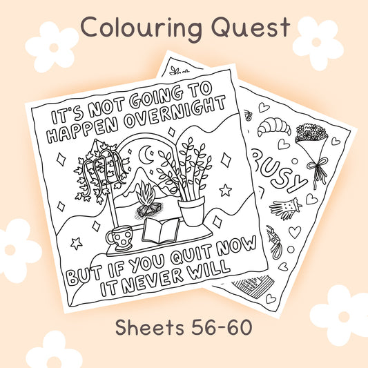 Colouring Quest Sheets #56-60 (Blending Paper)