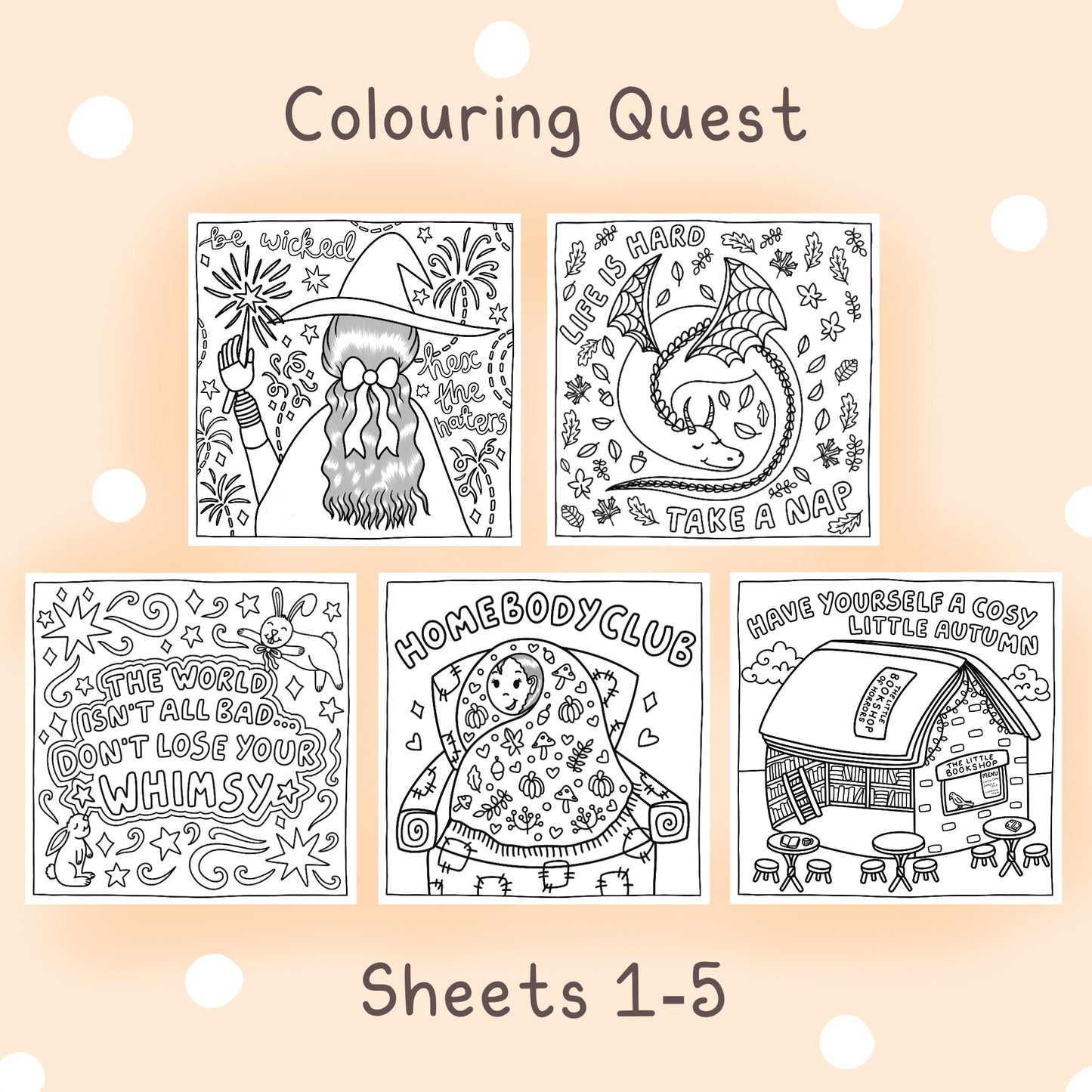 Colouring Quest Sheets #1-5 (Blending Paper)