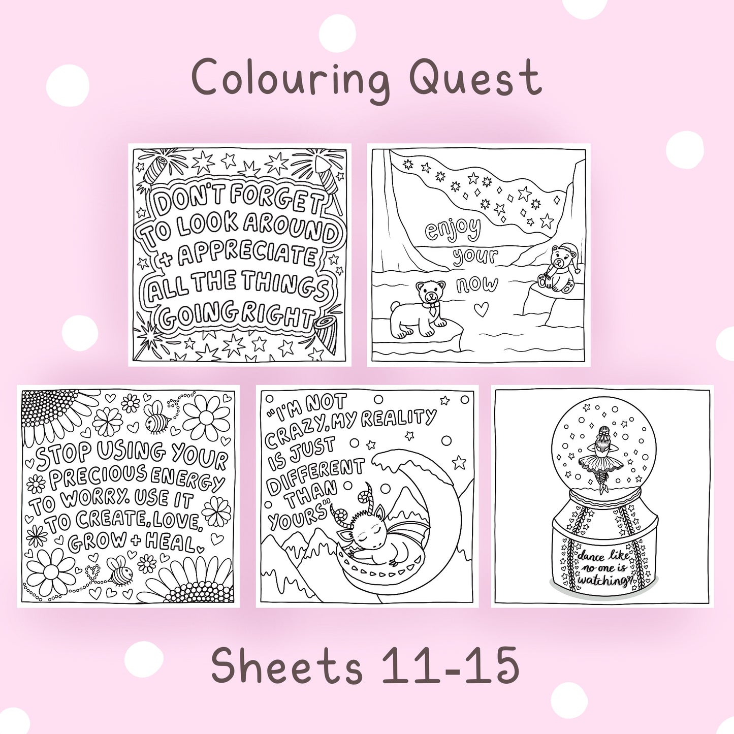 Colouring Quest Sheets #11-20
