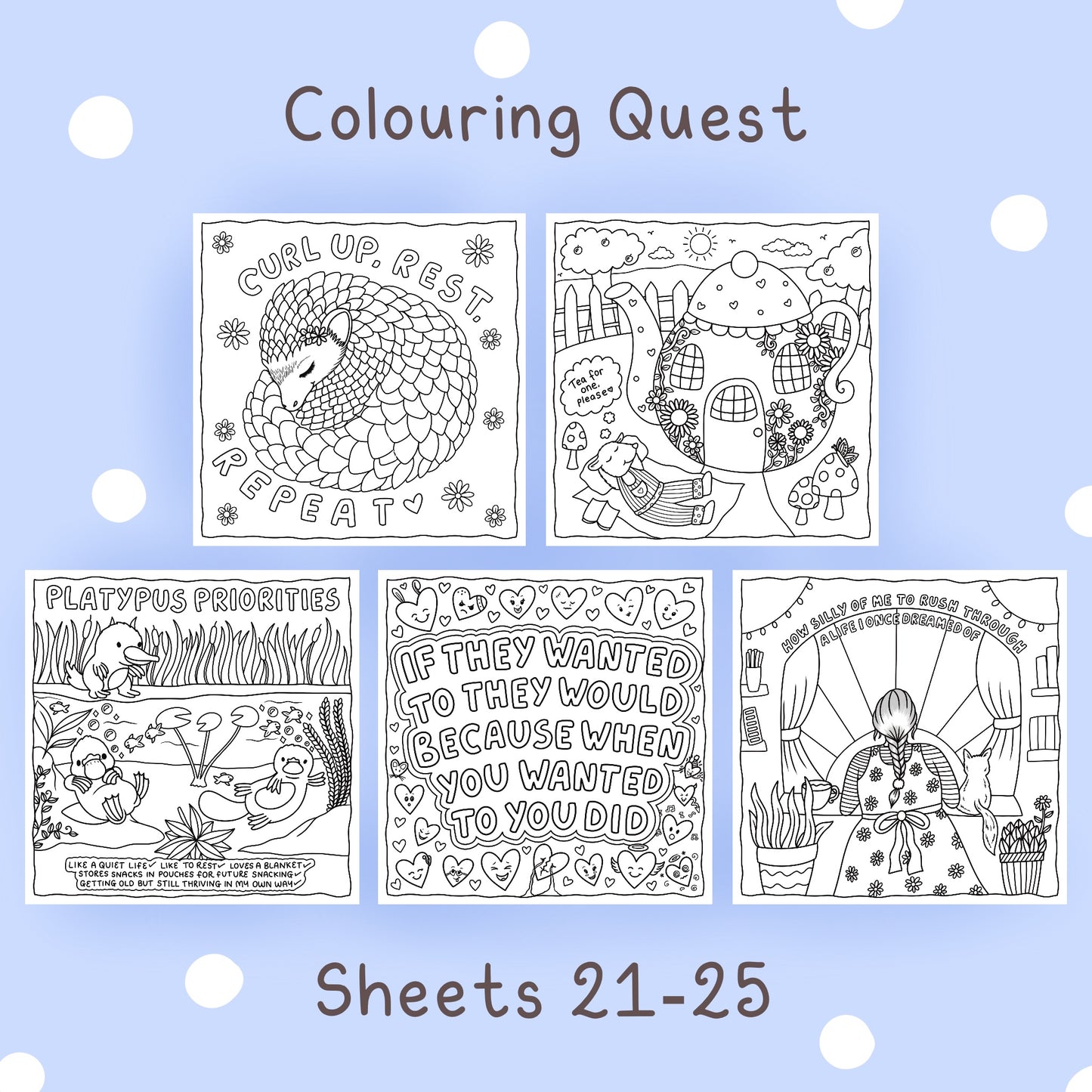 Colouring Quest Sheets #21-30