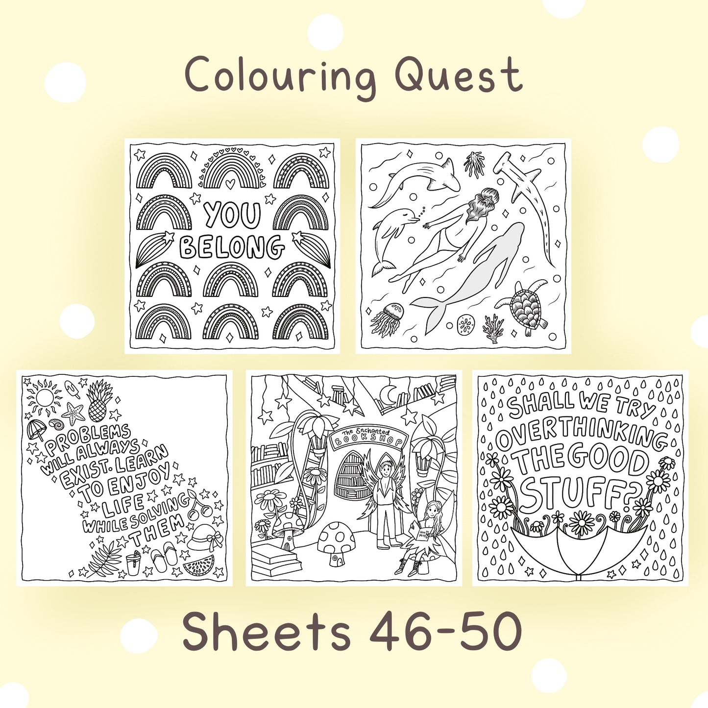 Colouring Quest Sheets #41-50