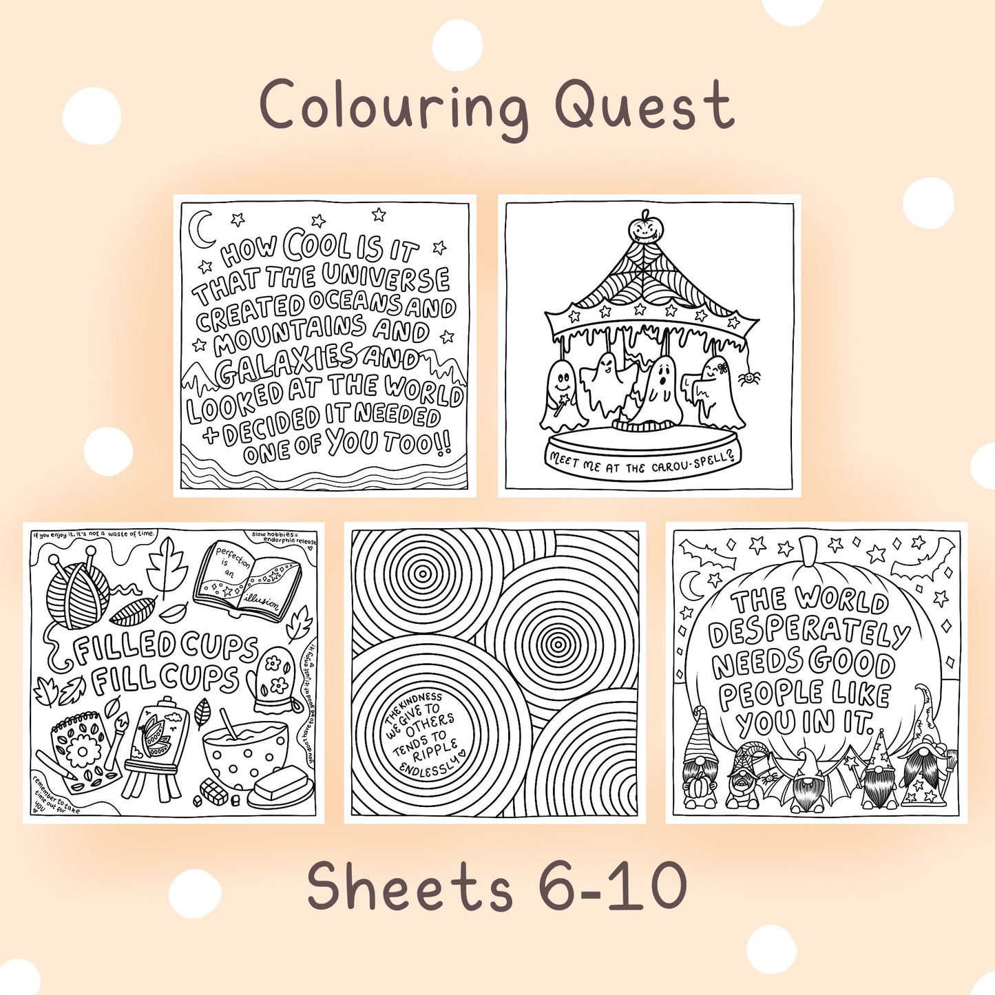 Colouring Quest Sheets #1-10