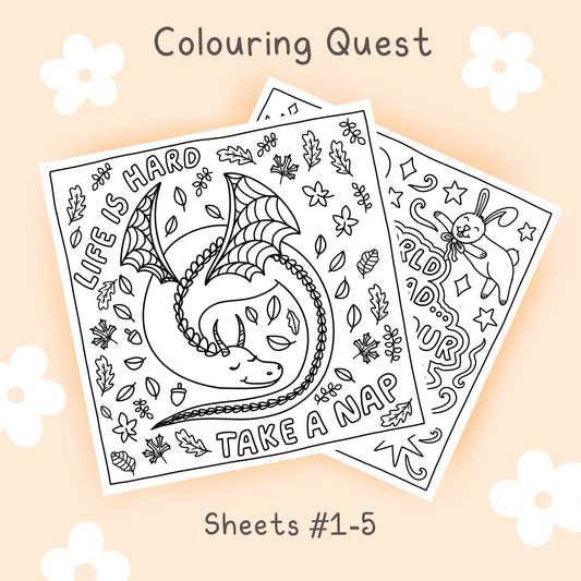 Colouring Quest Sheets #1-5