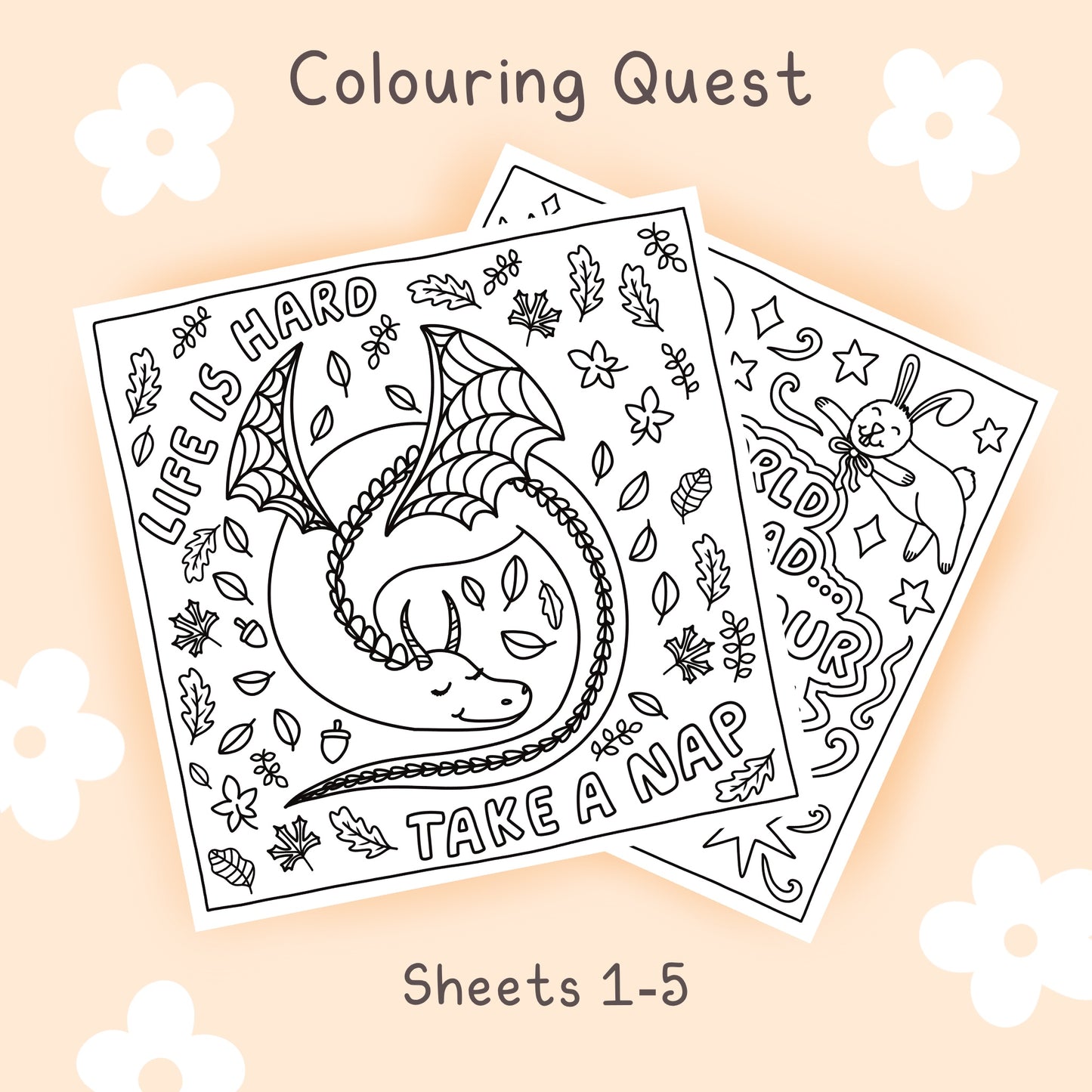 Colouring Quest Sheets #1-5 (Blending Paper)