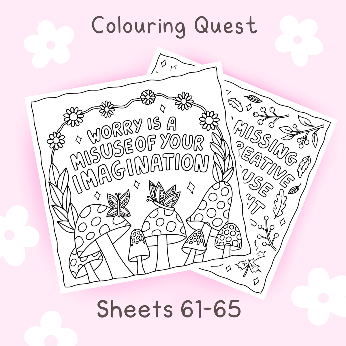 Colouring Quest Sheets #61-65 (Blending Paper)