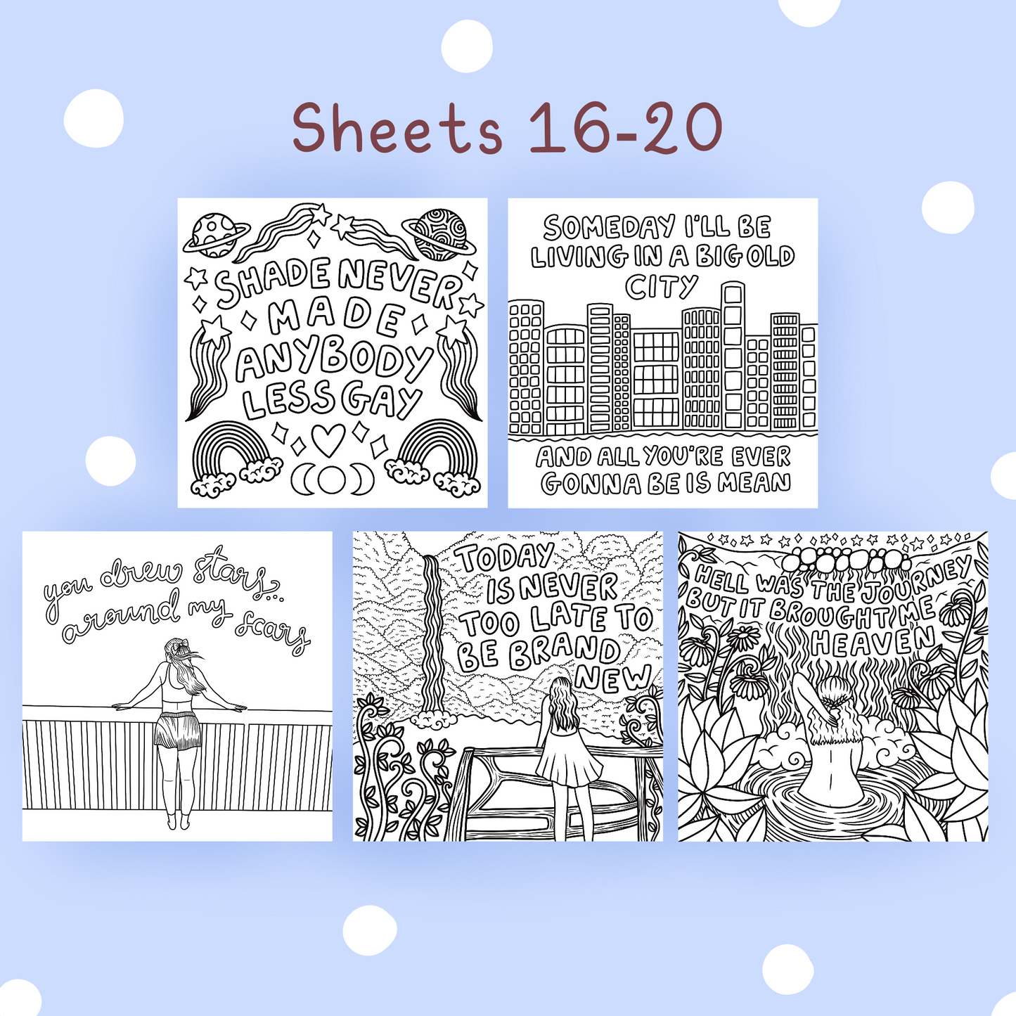 Taylor Sheets #16-25💃