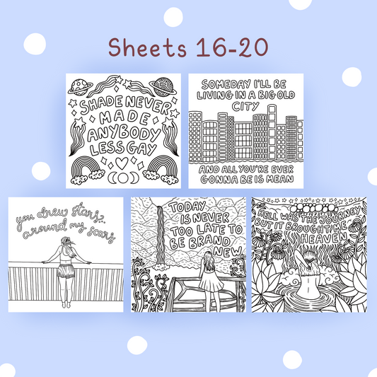 Taylor Sheets #16-25💃
