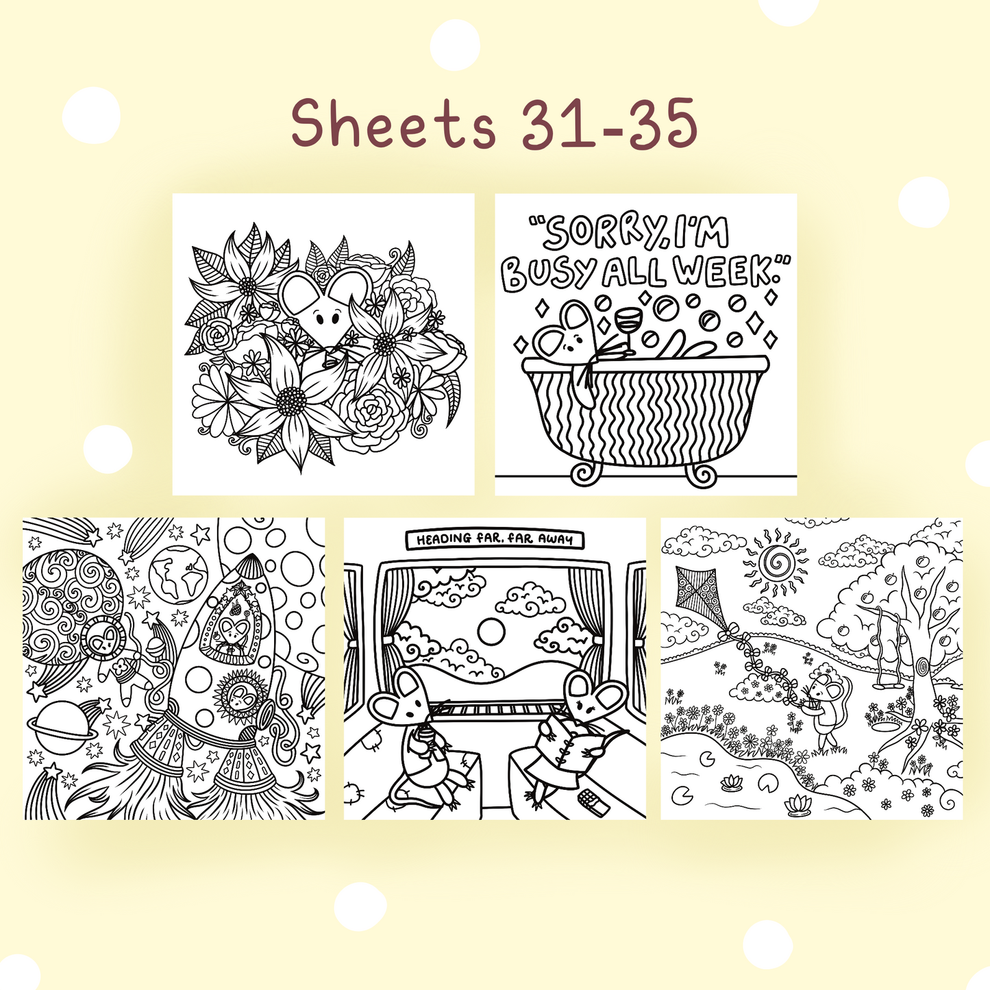 Butter the Mouse Sheets #26-35 🐭
