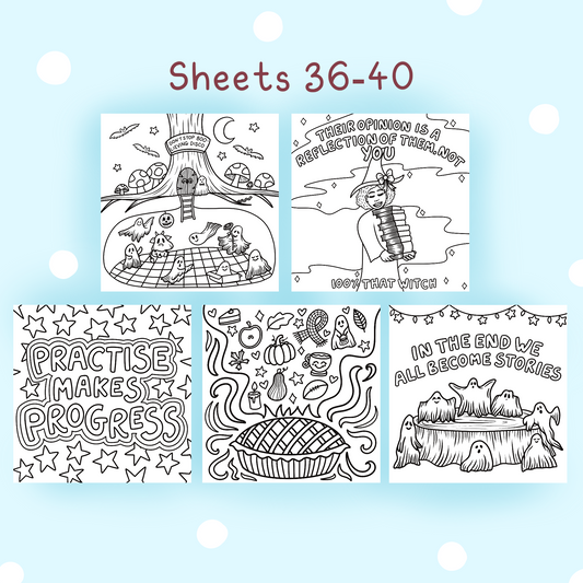Cosy Autumnal Sheets #36-45 🍁