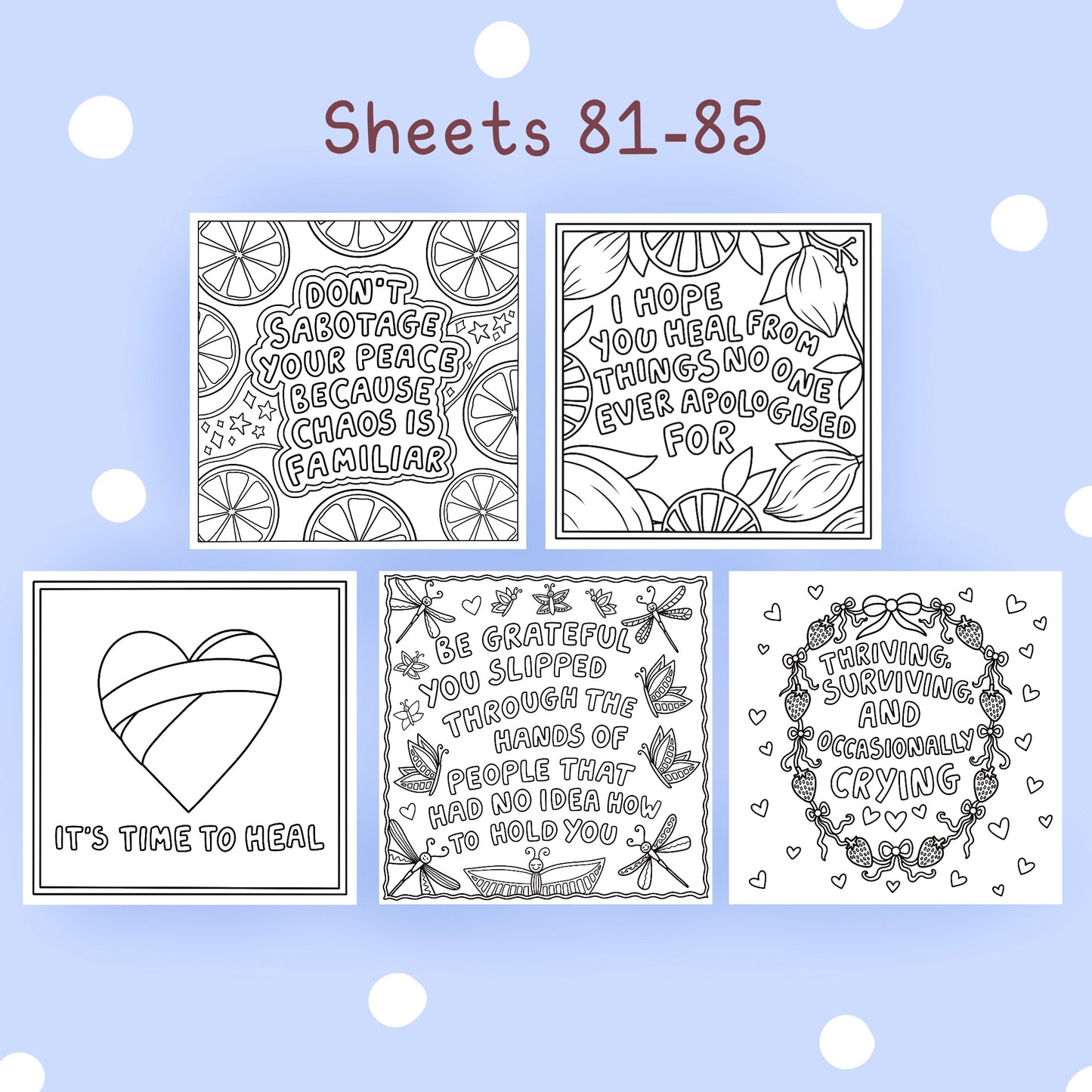 Fruit x Human Rights Sheets #81-85 🍓