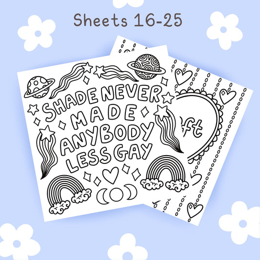 Taylor Sheets #16-25💃