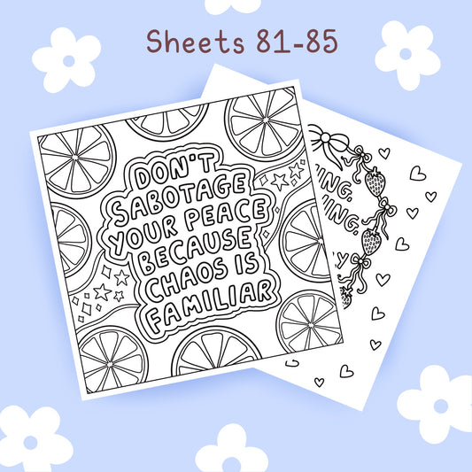 Fruit x Human Rights Sheets #81-85 🍓