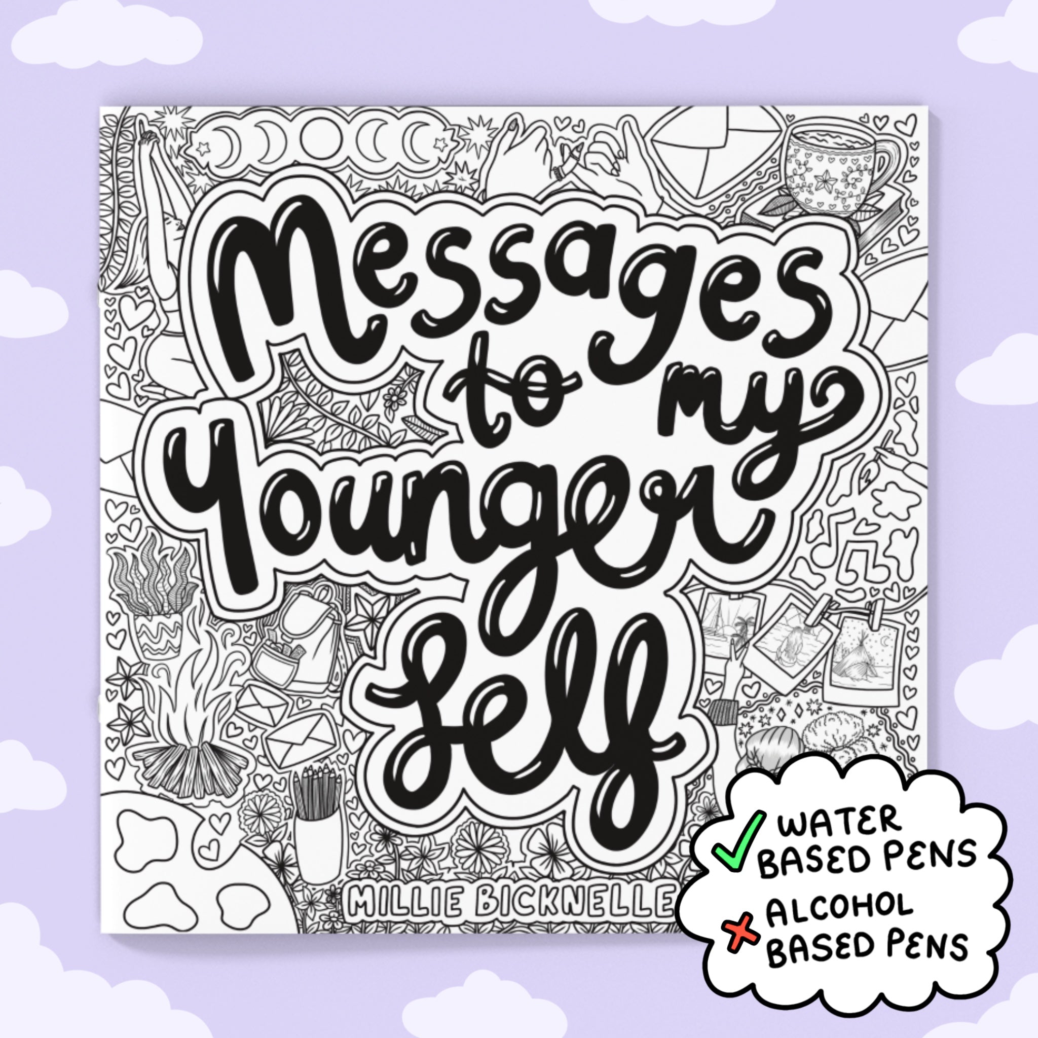 Messages to My Younger Self Colouring Book calmoverchaosltd