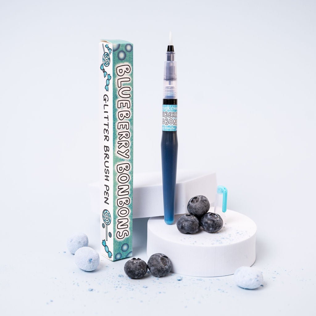 🫐 Blueberry Bonbons Glitter Brush Pen - calmoverchaosltd