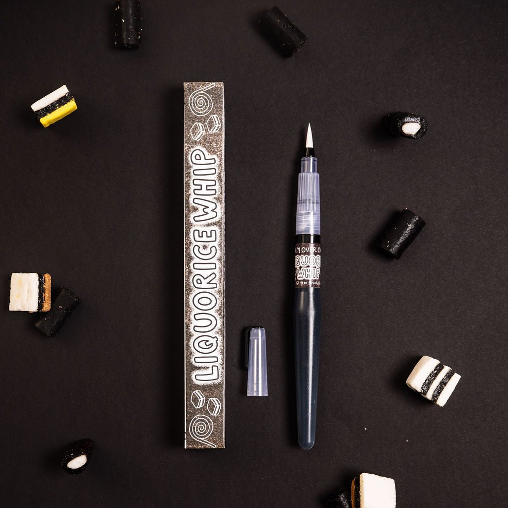🍭 Liquorice Whip Glitter Brush Pen - calmoverchaosltd