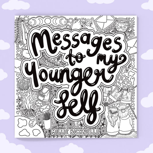 Messages to My Younger Self Colouring Book
