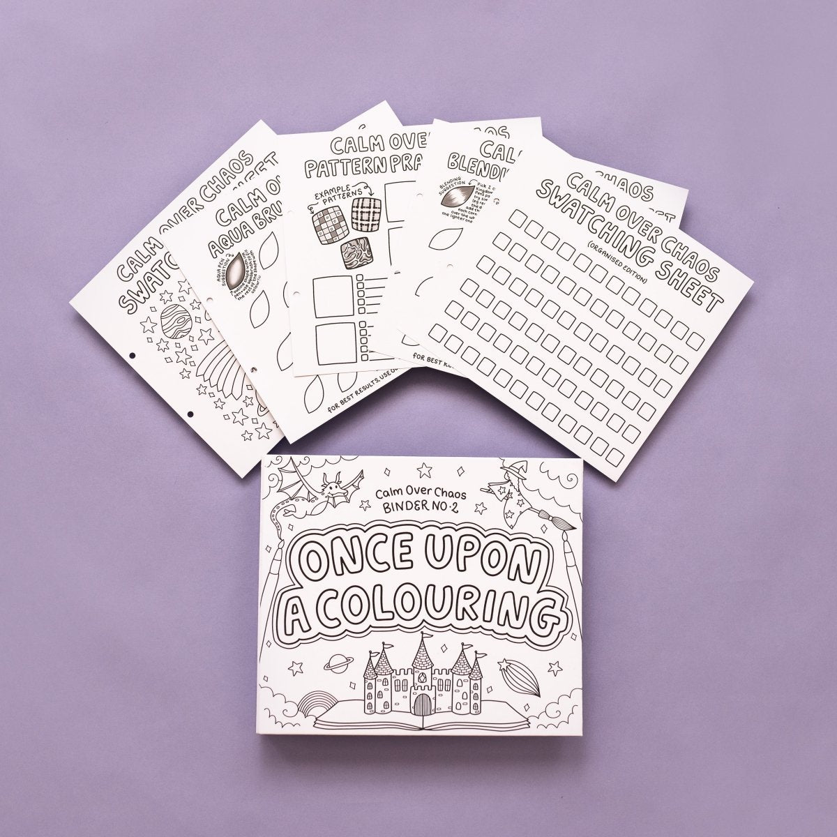 Once Upon A Colouring Binder & 5 Swatching Sheets!📒✨ - calmoverchaosltd